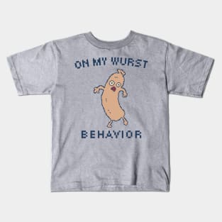 On My Wurst Behavior - 8bit Pixel Art Kids T-Shirt